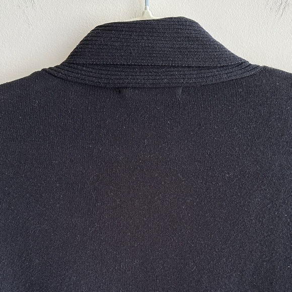 Belldini Asymmetrical Long Black Open Cardigan, Casual Versatile Sweater, Small - Picture 14 of 16